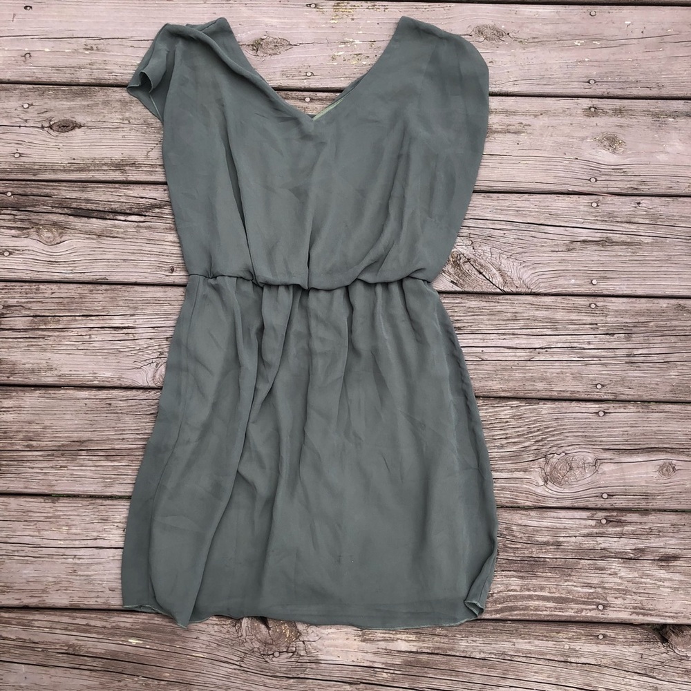 olive green sun dress